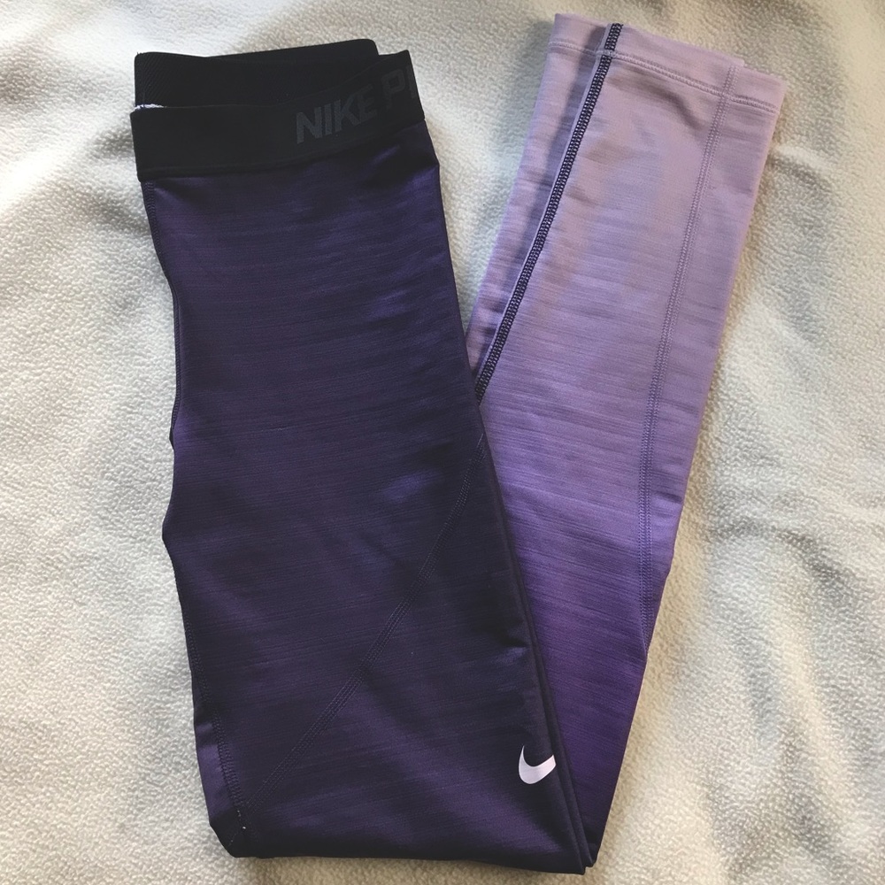 Nike Hyperwarm Purple Ombré Leggings